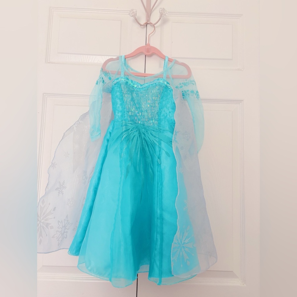 DISNEY FROZEN | Elsa Costume Toddler Girls Wig included.
